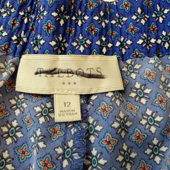 TALBOTS | GEOMETRIC ABSTRACT MULTICOLORED PULL ON PANTS WOMEN'S SIZE 12 - Picture 10 of 16